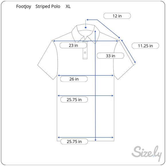 FootJoy Prodry Lisle Light Blue and White Striped Polo Size XL - Picture 7 of 7